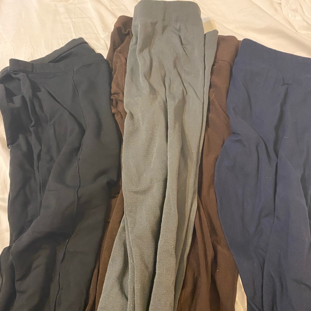 Lot Leggings, blue, brown, black Large